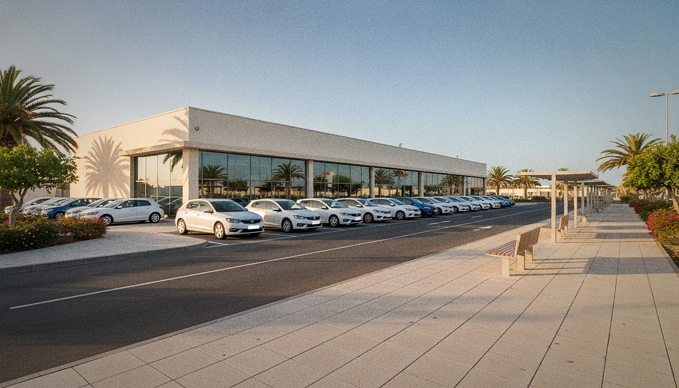 Banco Avis alla fermata navetta dell'aeroporto di Tenerife Sud, Granadilla de Abona
